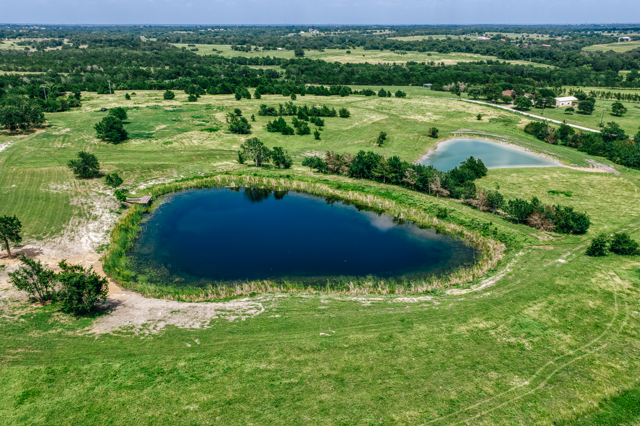 Aerial view of The Clearing estates — Washington County, Texas