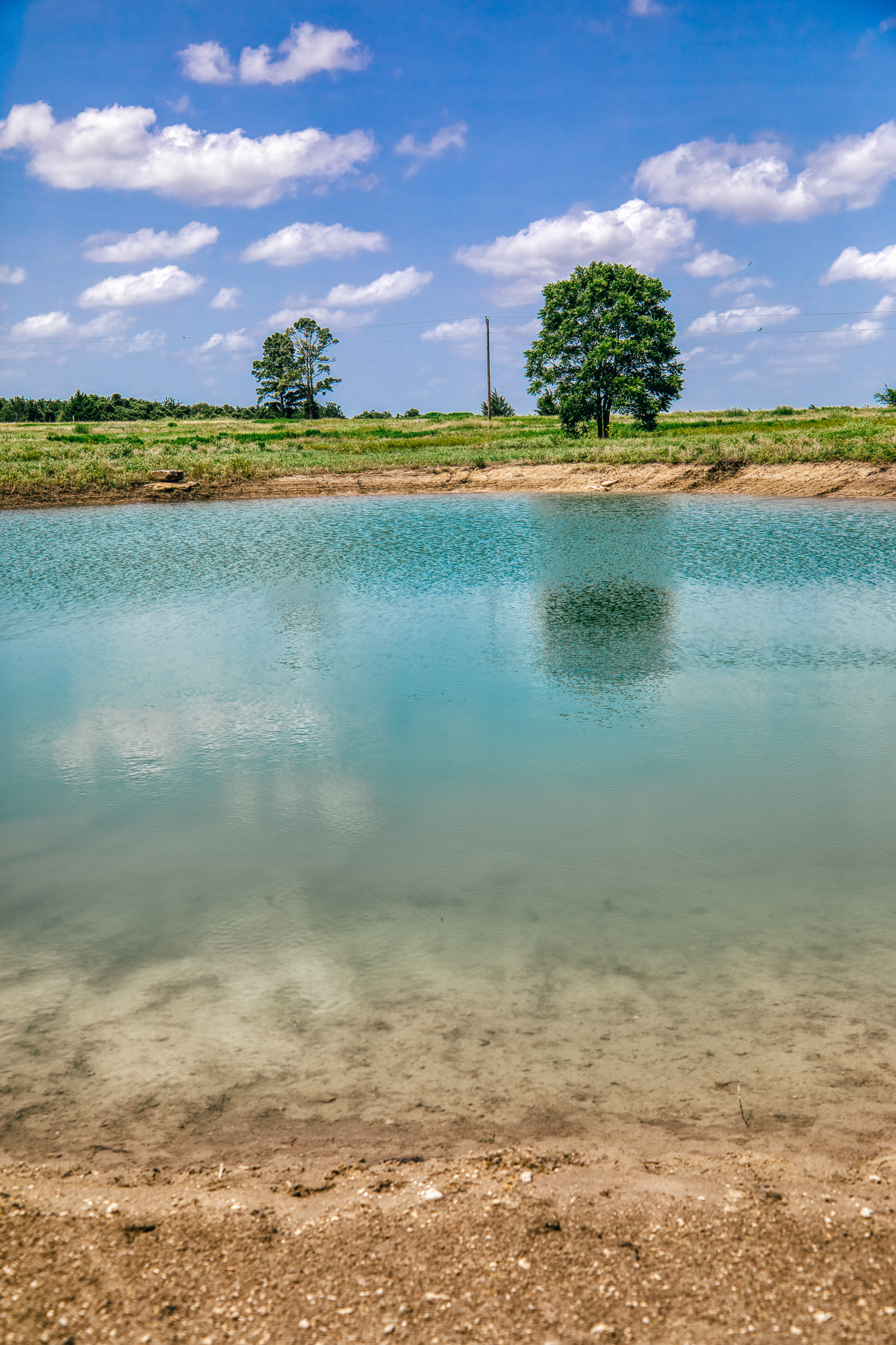 Pond reflection under blue sky — Lot 2, The Clearing