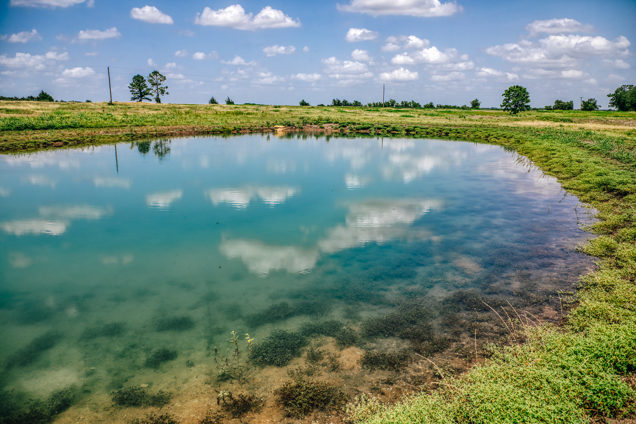 Wide pond shoreline with rocks — Lot 1